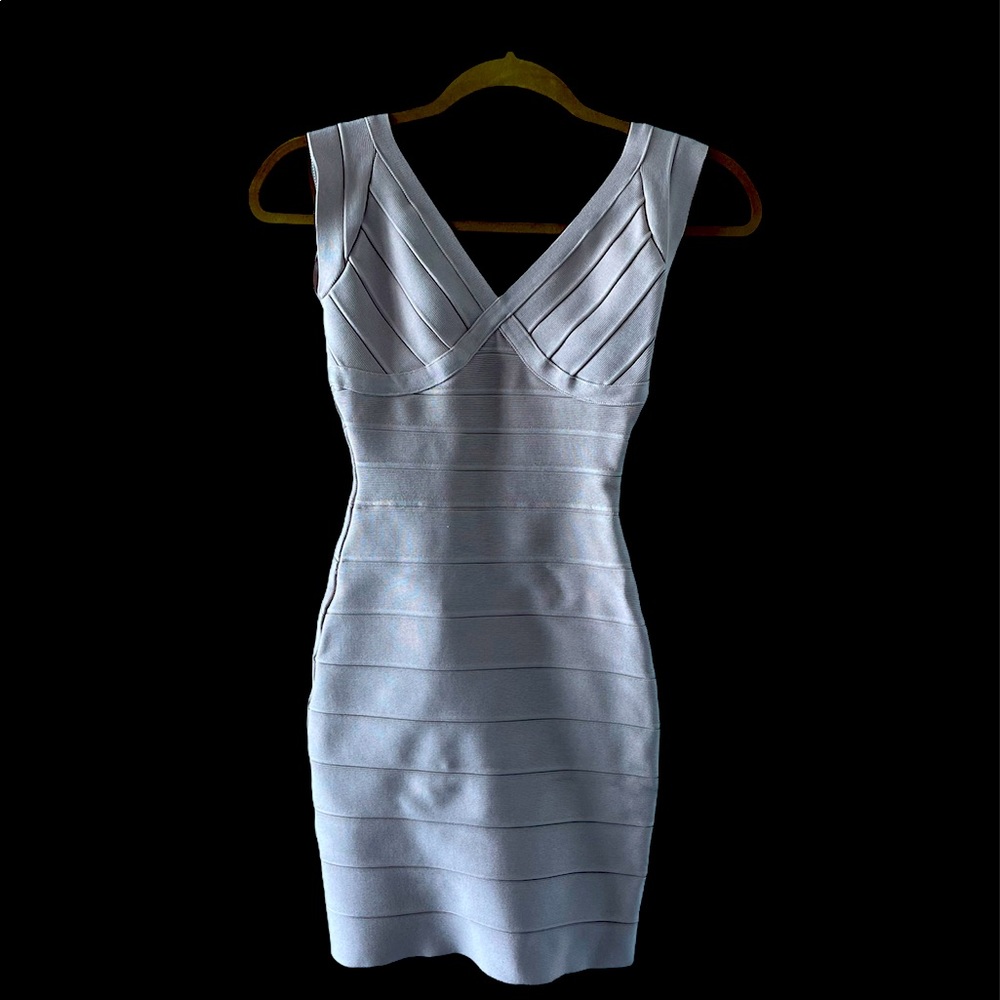 Herve Leger bandage dress- nude